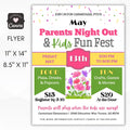 may parents night out invitation flyer
